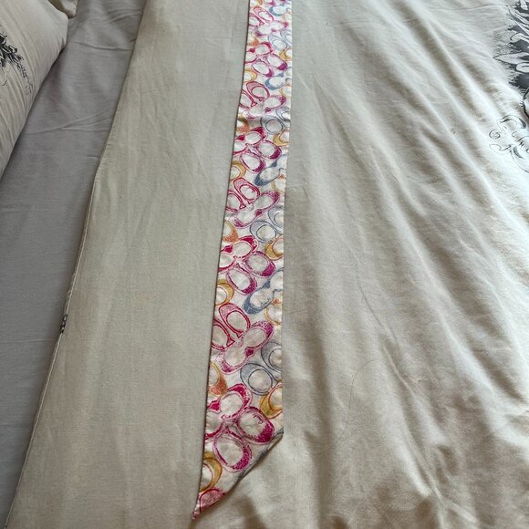 Coach Multicolor Signature & Stripe Silk Skinny Scarf / Twilly - Picture 2 of 8